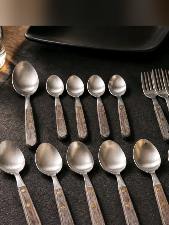 Washington Forge Other - 15 Washington Forge TOWN COUNTRY Stainless Wood Flatware MCM Rustic Silverware